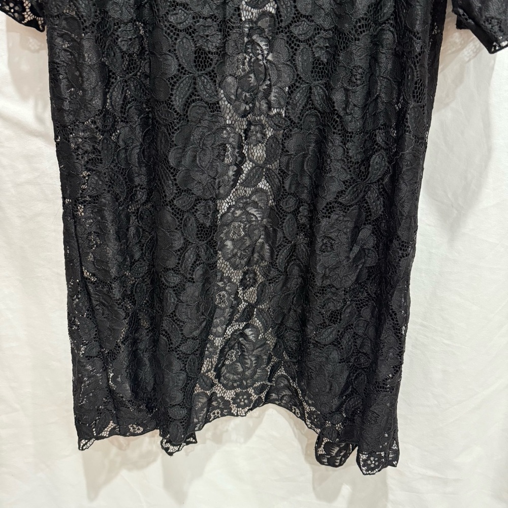 LuLaRoe Black‎ Lace Kimono Duster Cardigan Large Festival Whimsigoth Lingerie - Picture 14 of 14
